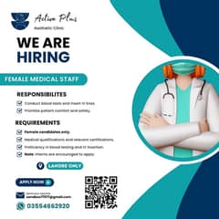Female Medical Staff Required in Lahore