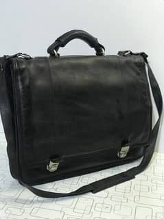 Leather laptop bag / office bag  / files and documents carrying bag