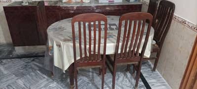 dining table with 6 chairs.