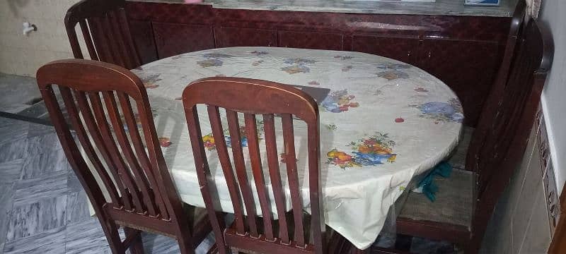 dining table with 6 chairs. 2
