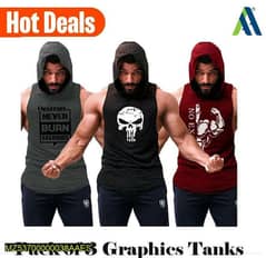 Men's Stitched Gym Tanks, Pack of 3