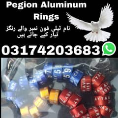 All birds legs Rings Pegion love birds canery Whatsapp 0317 4203683