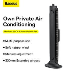 Baseus Refreshing Monitor Clip-On & Stand-Up Desk Fan 0
