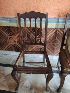 Real Tali wood 6 chairs of dining table (only chairs), mazbot lakri ha