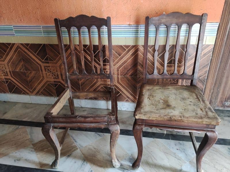 Real Tali wood 6 chairs of dining table (only chairs), mazbot lakri ha 1
