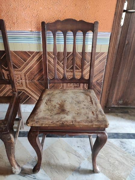 Real Tali wood 6 chairs of dining table (only chairs), mazbot lakri ha 2