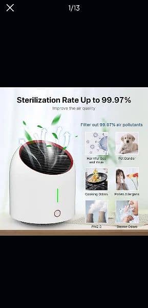 Air purifier 1314GQ brand, activated carbon , type C, best for Allergy 0