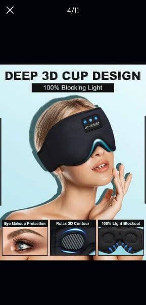LC-dolida Sleep Mask with Bluetooth Headphones Bluetooth ,3D music 5