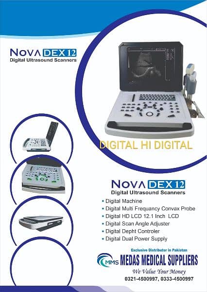 NOVADEX N12 NOTE BOOK BATTERY OPRATED DIGITAL HD ULTRASOUND MACHINES 4