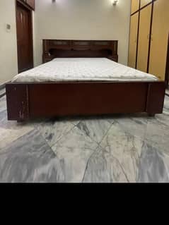 Queen Size Bed attached with 3+2 cabinets and 1 storage compartment
