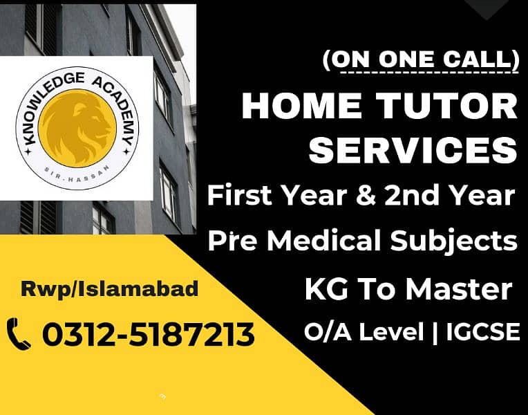 Home tutor|Online tutor|O/A level|Kg&Montessori|IGCSE|ICS|FSc|Medical 0