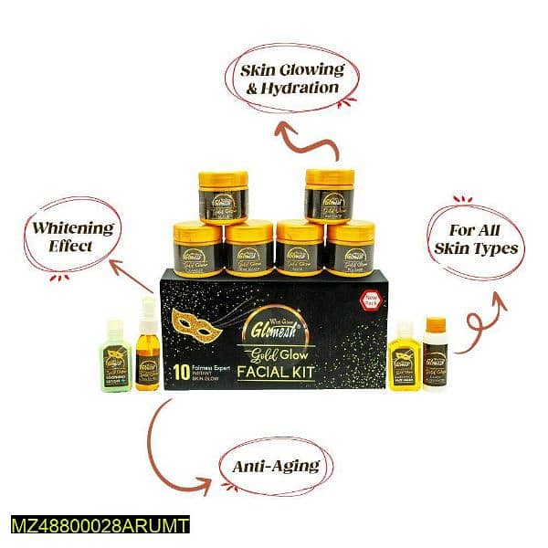*Product Name*: 10 In 1 Gold Facial Kit 0
