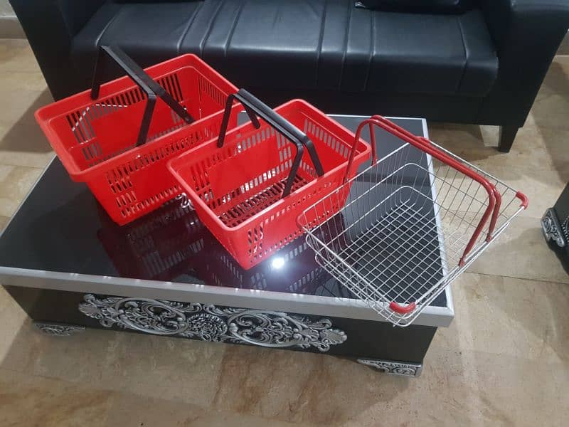 Shopping Baskets/ shopping trolleys/ Cash Counters/ Racks/ wall rack 1