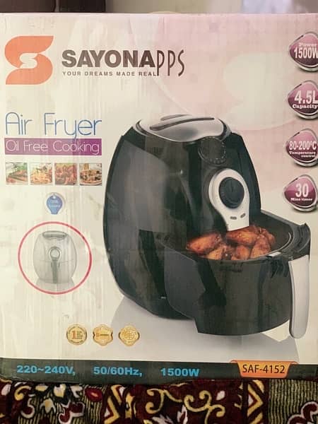 Sayonaa Air Fryer Brand New 2