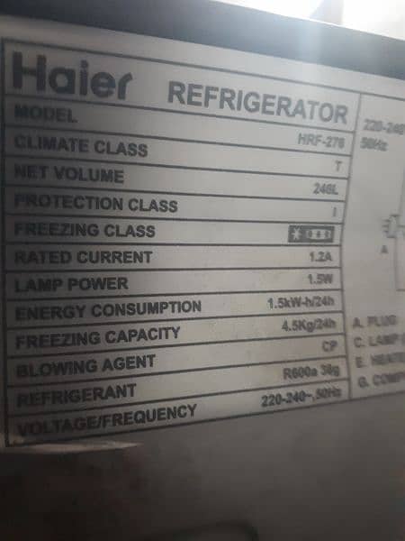 Haier HRF-276 Refrigerator 0