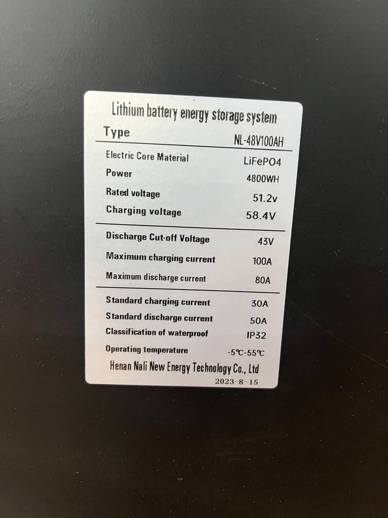 lithium batteries (LiFePO4)  100ah 48Volts 2