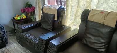 Dark Brown Leather Sofa Set Available 5 seater