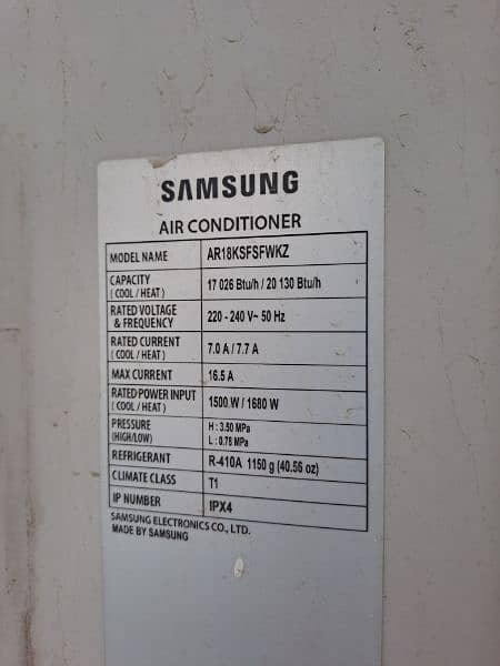 Samsung 1.5ton inverter ac for sale 1
