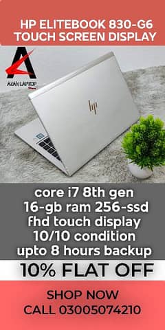 HP EliteBook 830-G6 i7-8th Gen Slim light weight Ultrabook 0