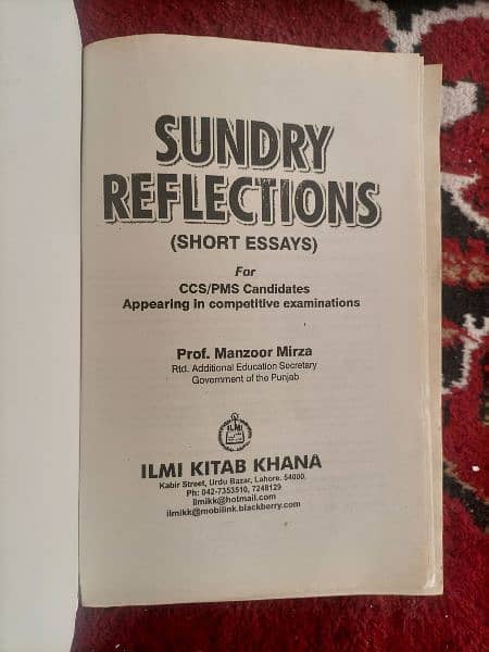 Sundry Reflection (Short Essays) for CSS/PMS & Other competitive exams 1