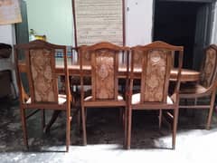 dining table with 8 chairs pure wooden