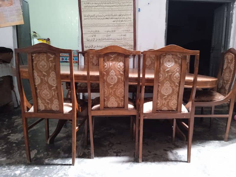 dining table with 8 chairs pure wooden 0