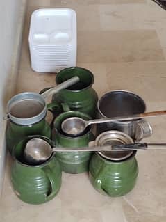 paratha Tawa, choolha, Hotel kettles, plates