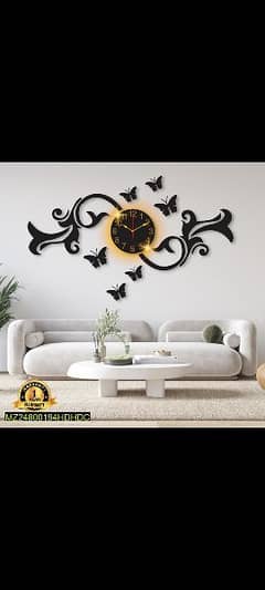 Butterfly Design Wall Clock 0