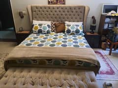 Double Bed King Size with Side tables (without Mattress)