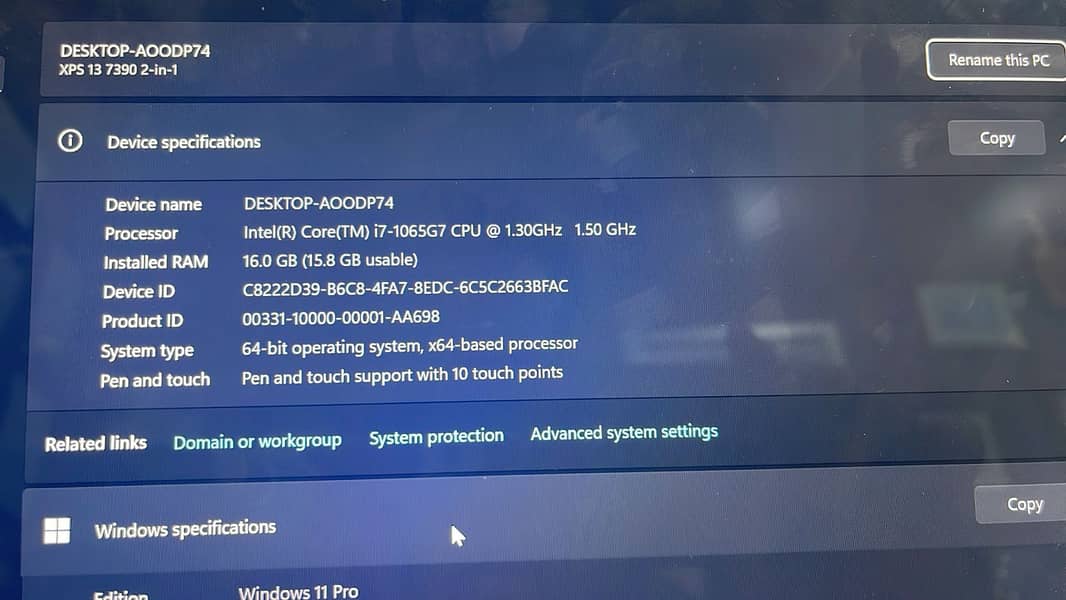 Dell Xps 7390 2 in 1 16GB Ram 0