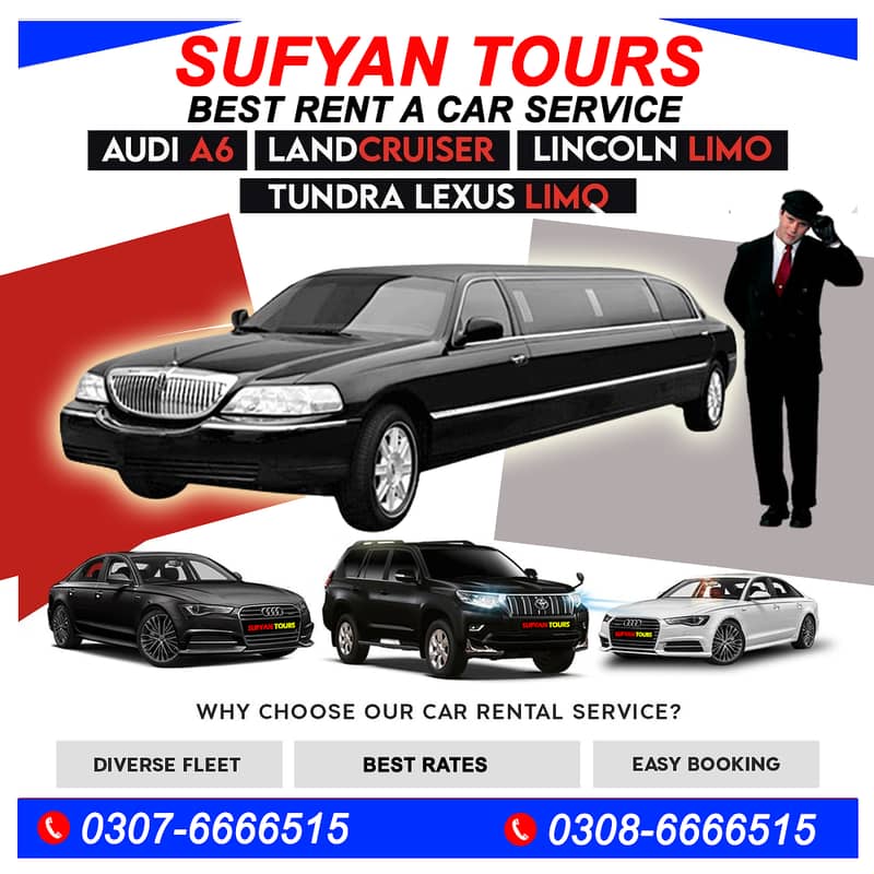 Rent a Car | AUDI A6 | PRADO V8 | ZX | FORTUNER | Limo Car Rental 9