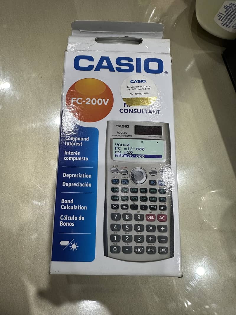 Casio FC-200V Financial Handheld Calculator 0