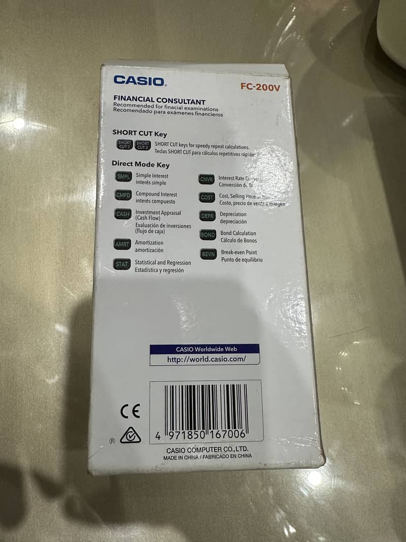 Casio FC-200V Financial Handheld Calculator 1