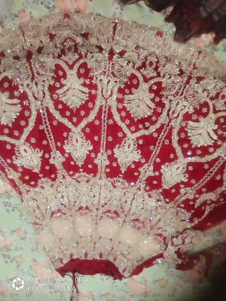 bridal lehnga in pure chiffon with beautiful heavy work 4