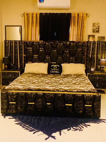 Bed Set | Black Golden Texture Velvet 0