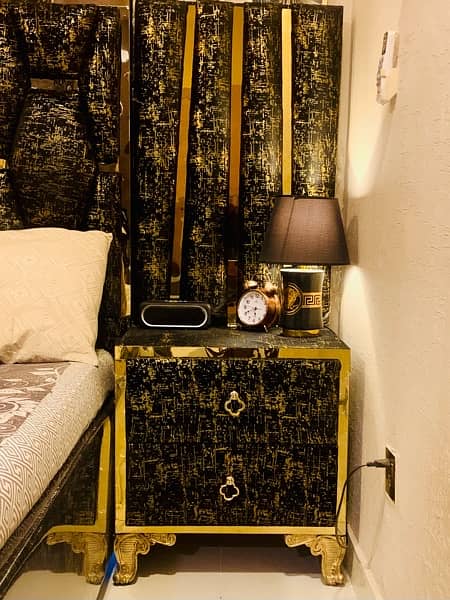 Bed Set | Black Golden Texture Velvet 10