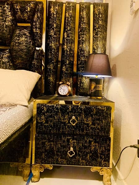 Bed Set | Black Golden Texture Velvet 11