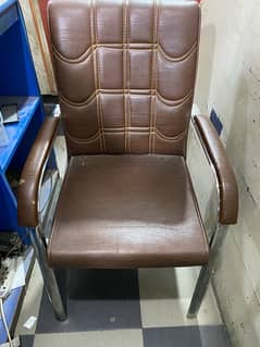 steel leather chair