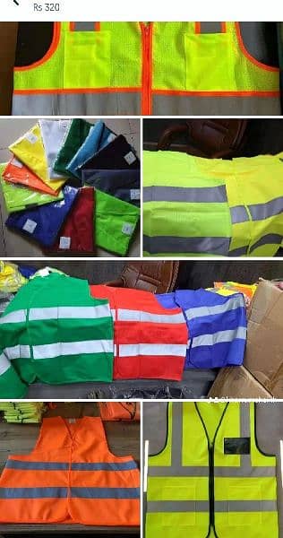 Safety Vest / safety Jackets Reflective Strips Vest 120GMS 12