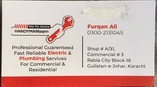 Professional Electrician & Plumber