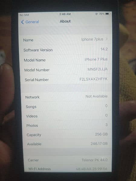 I phone 7plus 256 gb=03443925240 call or what's app. 2