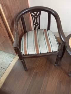Two chair with round table set