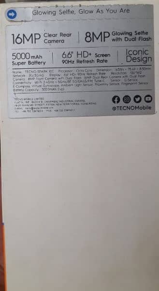 Tecno Smart 10c 6 month+ warranty 8/128 5000mah battery 2