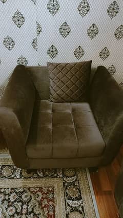 New 7 seater sofa set  3 2 1 1 Jugaad fabric molty spring seats 95%ok 0