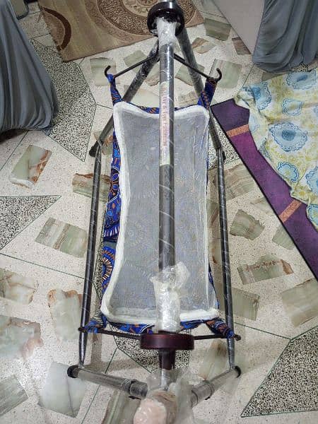 Foldable Jhulangi New Born Baby Heavy Gauge Swing Cradle with Cloth 3