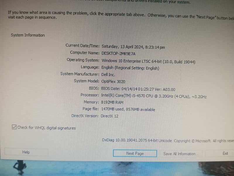 Dell Optiplex 3020 Core i5 4th Gen 2