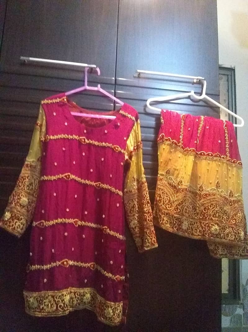Heavy embroidery fancy stitched suit. 2