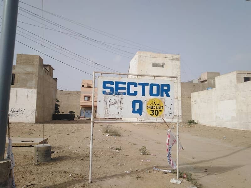 40 Ft Road Plot of 120 Sq Yds Available in Sector Q, Gulshan e Maymar 0