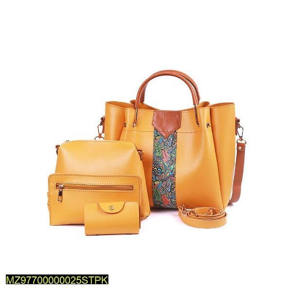 4 pcs women's royal pu leather shoulder bag 5