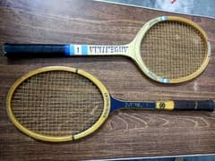 High quality pair of Wooden tennis rackets 0